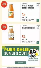 Catalogue La Vie Claire page 29: VITAMONT Gingembre à diluer €5,52, VITAMONT Mini jus orange carotte citron bio €1,69