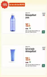 Catalogue La Vie Claire page 49: Melvita Démaquillant yeux €15,29, MELVITA Gel en huile démaquillant €13,59