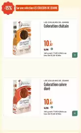Catalogue La Vie Claire page 57: LES COULEURS DE JEANNE Coloration châtain €10,87