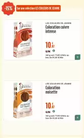 Catalogue La Vie Claire page 58: LES COULEURS DE JEANNE Coloration cuivre intense €10,87