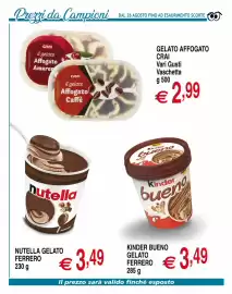 Volantino Centro Oceano Pagina 30: Kinder bueno gelato €3,49, Nutella gelato Ferrero €3,49