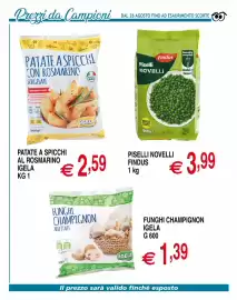 Volantino Centro Oceano Pagina 34: Patate a spicchi al rosmarino igela €2,59, Piselli novelli Findus €3,99