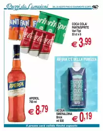 Volantino Centro Oceano Pagina 50: Acqua Smeraldina €0,19, Coca Cola/Fanta/Sprite €3,99