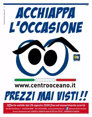 Centro Oceano (valido fino al 5-09)