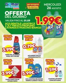 Volantino Gemar Detersivi settimana 35 Pagina 1: Finish gel anti-odore €3,99, Chanteclair spray anticalcare universale €1,59
