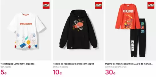 Catálogo Pepco Página 10: Lego - t-shirt rapaz lego 100% algodão €5,00, Lego - pijama de menino ninjago de manga €30,00