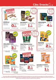 Folheto Kiwoko Página 5: Natureats Snack para Cão Osso de presunto ou meio osso €1,49, Wellness core snack para cão €3,37