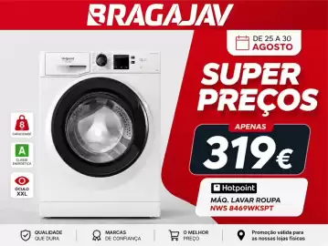 Folheto BragaJAV semana 35 Página 1: Hotpoint Máq. lavar roupa NWS 8469WKSPT €319,00
