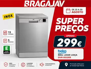 Folheto BragaJAV semana 35 Página 4: Máq. lavar loiça beko dvn 05320x €299,00