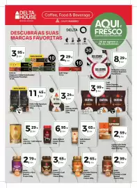 Folheto Aqui é fresco Página 1: Delta Q Melancia e Manjericão/Double/Bio/ Canela/ Breakfast €3,95