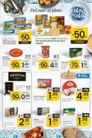 Folleto Eroski Página 23: Ortiz bonito del norte en aceite de oliva €4,12, Priscos zamburiñas en salsa de vieira €2,19