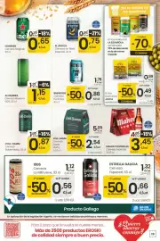 Folleto Eroski Página 29: Voll-Damm Cerveza Doble Malta €2,54, Alhambra Cerveza Reserva 1925 €1,15