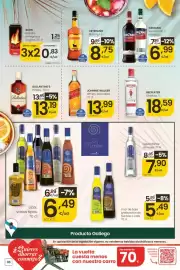 Folleto Eroski Página 30: BeeFeater Ginebra €18,59, Recoder licor, varios tipos €6,49