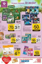 Folleto Eroski Página 32: Purina one €2,89, Eroski basic Gatos €4,50