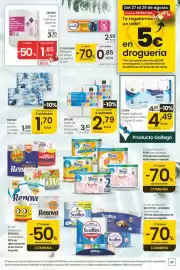 Folleto Eroski Página 37: Eroski papel multiusos gigante rollo €1,85, Eroski papel de cocina doble rollo €2,79