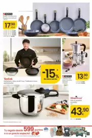 Folleto Eroski Página 45: Monix cafetera de aluminio vitro express €13,90, Magefesa Olla a presión Favorite €43,90