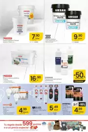 Folleto Eroski Página 47: Ursan pintura plástica para interiores €9,90, Eroski pintura blanca plástica 1 mano €16,90