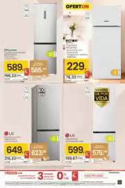 Folleto Eroski Página 51: Hisense frigorífico combinado rb390n4bcc €565,44, LG frigorífico combi gbbs313cpyy €623,04