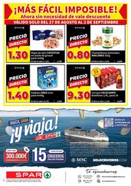 Folleto SPAR Página 12: Costatun migas de atun €1,30, Oreo mini €1,40