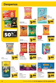 Folleto Alimerka Página 28: Doritos tex mex o chilli €1,50, Jolca aceitunas negras sin hueso €2,85