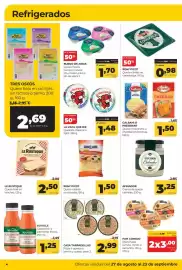 Folleto Alimerka Página 4: Casa Tarradelles pizza 4 quesos o jamón y queso €2,99, Reny Picot queso rallado mozzarella €1,50