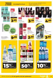 Folleto Alimerka Página 47: La Toja espuma de afeitar €2,50, Bella Aurora crema doble fuerza original €9,99