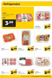 Folleto Alimerka Página 6: El chico panceta adobada fileteada €4,50, Roler picada de vacuno burger meat €4,95