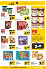 Folleto Alimerka Página 9: Nestlé pirulo de sandía €3,75, Milka helado bombón €3,99