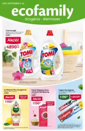 EcoFamily akciós újság Oldal 1: Jar mosogatószer €1.160,00, Hulala whipping classic €1.190,00