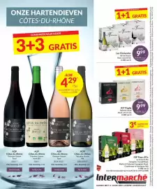 Intermarché folder Pagina 24: IGP Pays d'Oc €9,99, IGT Puglia Roberto Gauzi €9,99