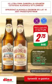 Dino gazetka | Alkohole Strona 10: Piwo Miłosław Białe €2,75