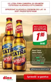 Dino gazetka | Alkohole Strona 2: Piwo Tatra €1,95