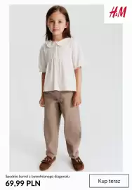 H&M gazetka tydzień 35 Strona 7: Spodnie barrel z bawełnianego diagonalu H & M €69,99