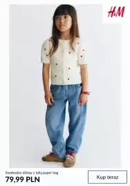 H&M gazetka tydzień 35 Strona 8: Swobodne dżinsy z talią paper bag H & M €79,99