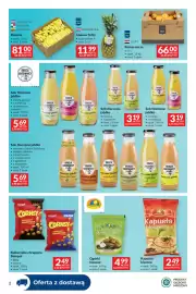 Makro gazetka Strona 2: Sok tłoczone jabłko Bracia Sadownicy €5,69, Kukurydza chrupiaca Stonpol €2,49