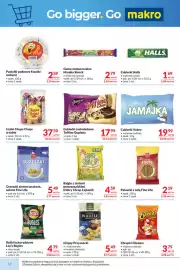 Makro gazetka Strona 14: Cukierki Halls €2,08, Pastylki pudrowe Fasolki Jedność €3,19