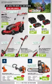 Salzburger Lagerhaus Flugblatt Seite 4: Husqvarna Motorsäge 435 II €379,00, Husqvarna Rasentrimmer 122C €169,00