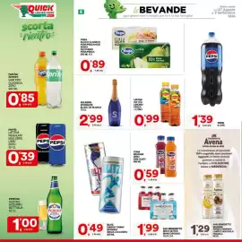 Volantino Quick Sisa Pagina 8: San Benedetto Ben's Bitter Bianco/Rosso €1,99, Lipton Ice Tea Limone €0,99
