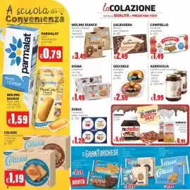 Volantino Mercati Alimentari Pagina 3: Galbusera biscotti gran saraceno €2,49, Gecchele Ciambelle Bicolore Yogurt €2,59