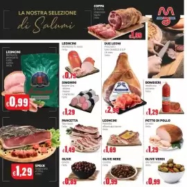 Volantino Mercati Alimentari Pagina 9: Mortadella la rossa Leoncini €0,79, Pancetta Tesa dolce €1,49