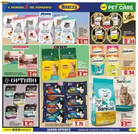 Volantino Maury's Pagina 11: Sheba Pate' Gusti Assortiti €0,54, Catisfactions snack gatto €0,94