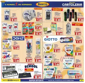 Volantino Maury's Pagina 17: Xoffice compasso base colori fluo €1,99, Timbra & Attacca €9,99