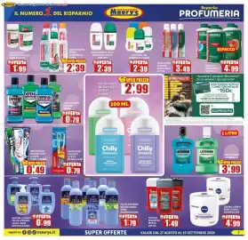 Volantino Maury's Pagina 7: Deodorante spray Borotalco €2,39, Doccia shampoo Intesa €1,49