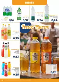 Volantino Moderna Pagina 32: Amorosa acqua vetro €0,92, Acqua lieve frizzante naturale San Bernardo €0,24