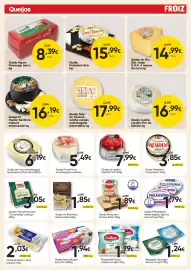 Folheto Froiz Página 8: Queijo Paiva sem lactose €1,89, Mozzarella fresca galbani clássica ou light €1,79