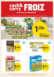 Folheto Froiz Página 1: Creme vegetal Becel sabor manteiga €1,94, Cereais Nacional Space Mix €1,19