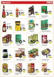 Folheto Froiz Página 4: Salsichas Hot Dog Nobre €1,69, Feijão ou grão-de-bico Ferbar €0,79