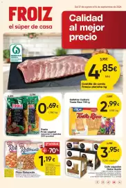 Folleto FROIZ Página 1: Cuétara Tosta Rica €2,99, Froiz pasta con vegetales €0,69