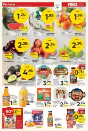 Folleto FROIZ Página 2: Bo de Debò ensalada de pasta tricolor con atún €2,85, Zumo Don Simón naranja con o sin pulpa €2,95