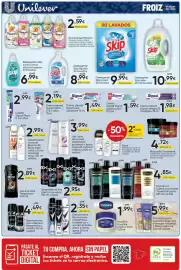 Folleto FROIZ Página 20: Desodorante Axe gama core spray €2,95, Skip detergente liquido €8,99